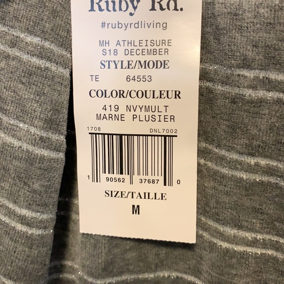Ruby & Co Grey striped sweater - Picture 4 of 6